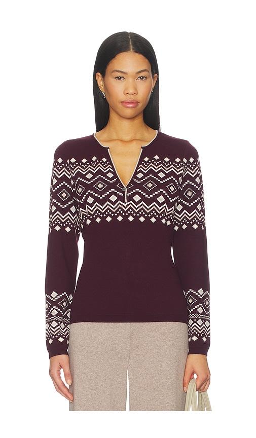 alp n rock yvette ii henley sweater in burgundy. - size m (also in xs, s)