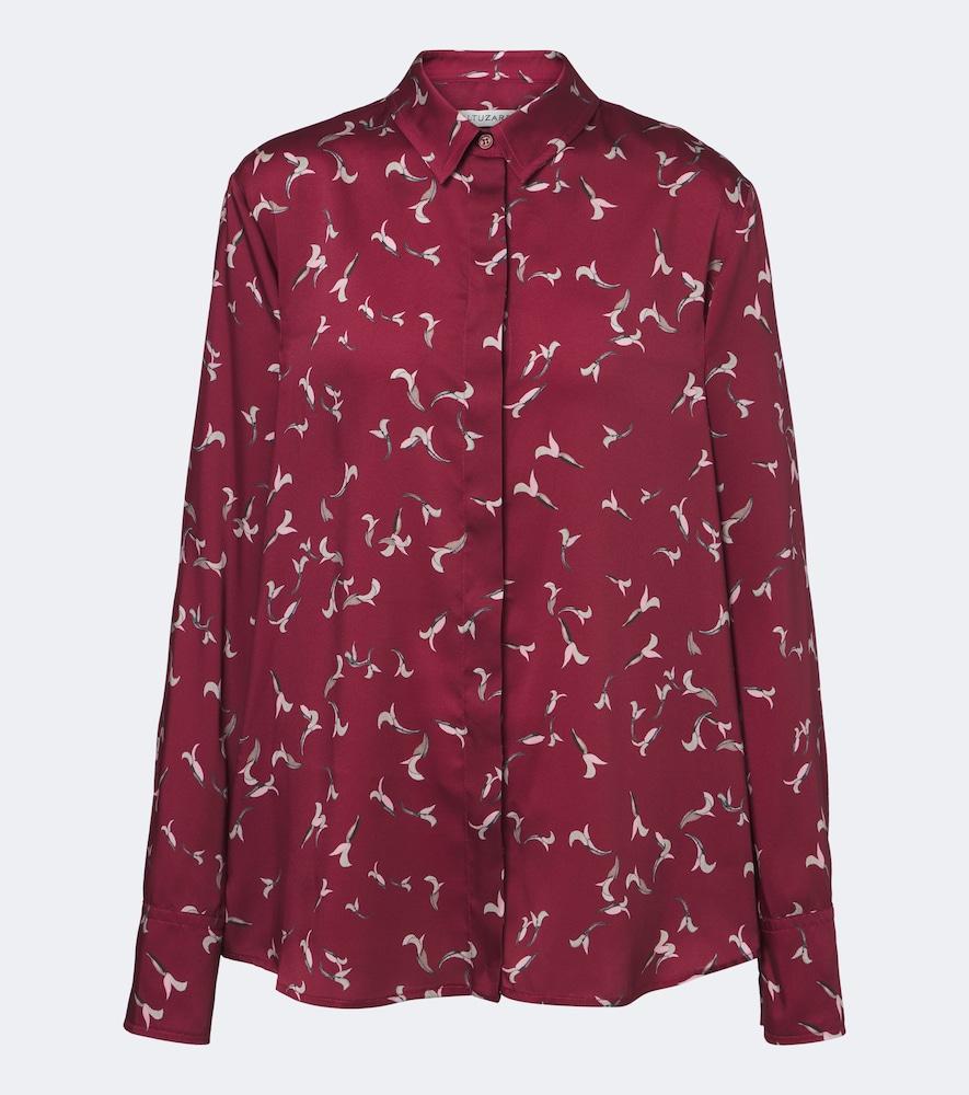 altuzarra chika printed satin shirt