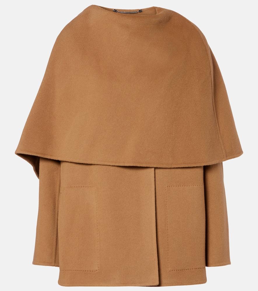altuzarra dak caped wool-blend coat