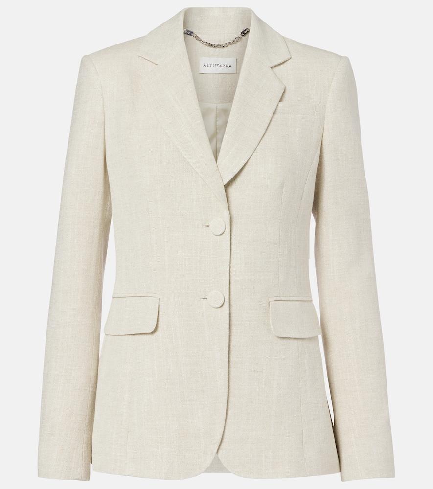 altuzarra fenice linen-blend blazer