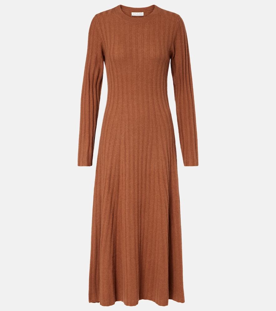altuzarra gia ribbed-knit wool and cashmere maxi dress