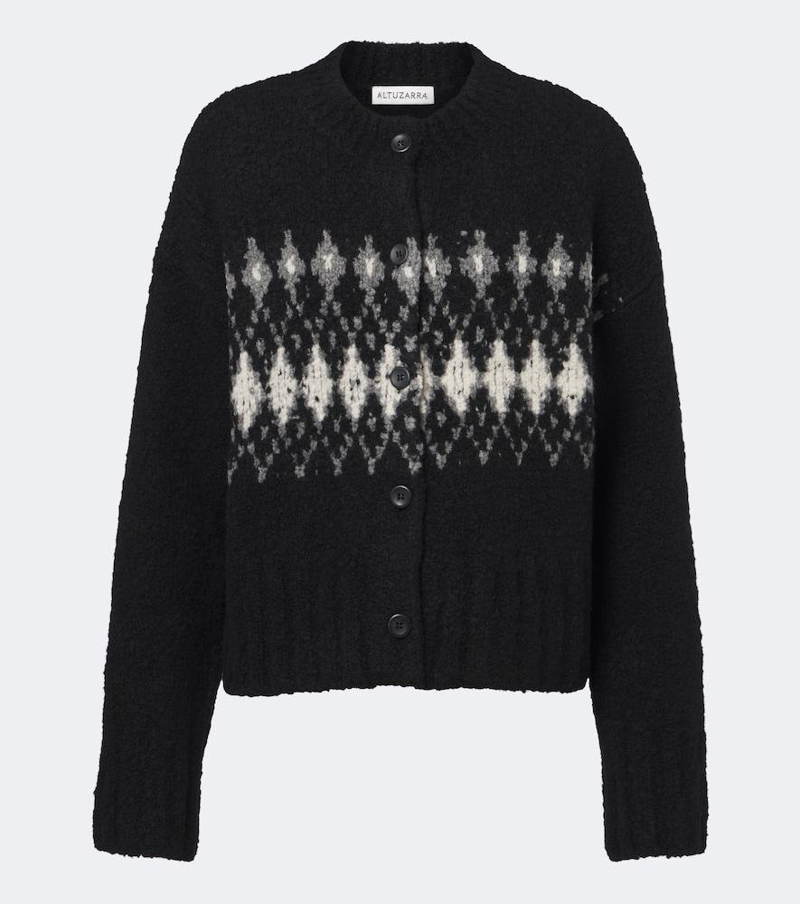 altuzarra haven fair isle wool cardigan