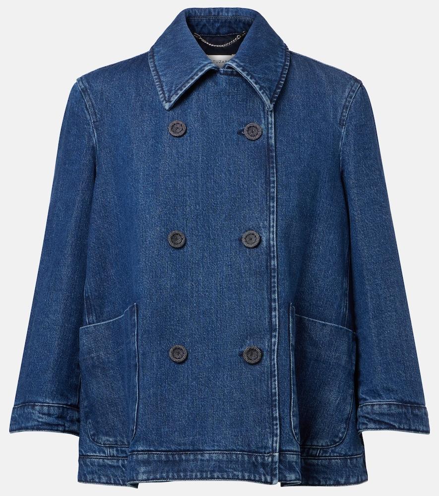 altuzarra hayden double-breasted denim jacket