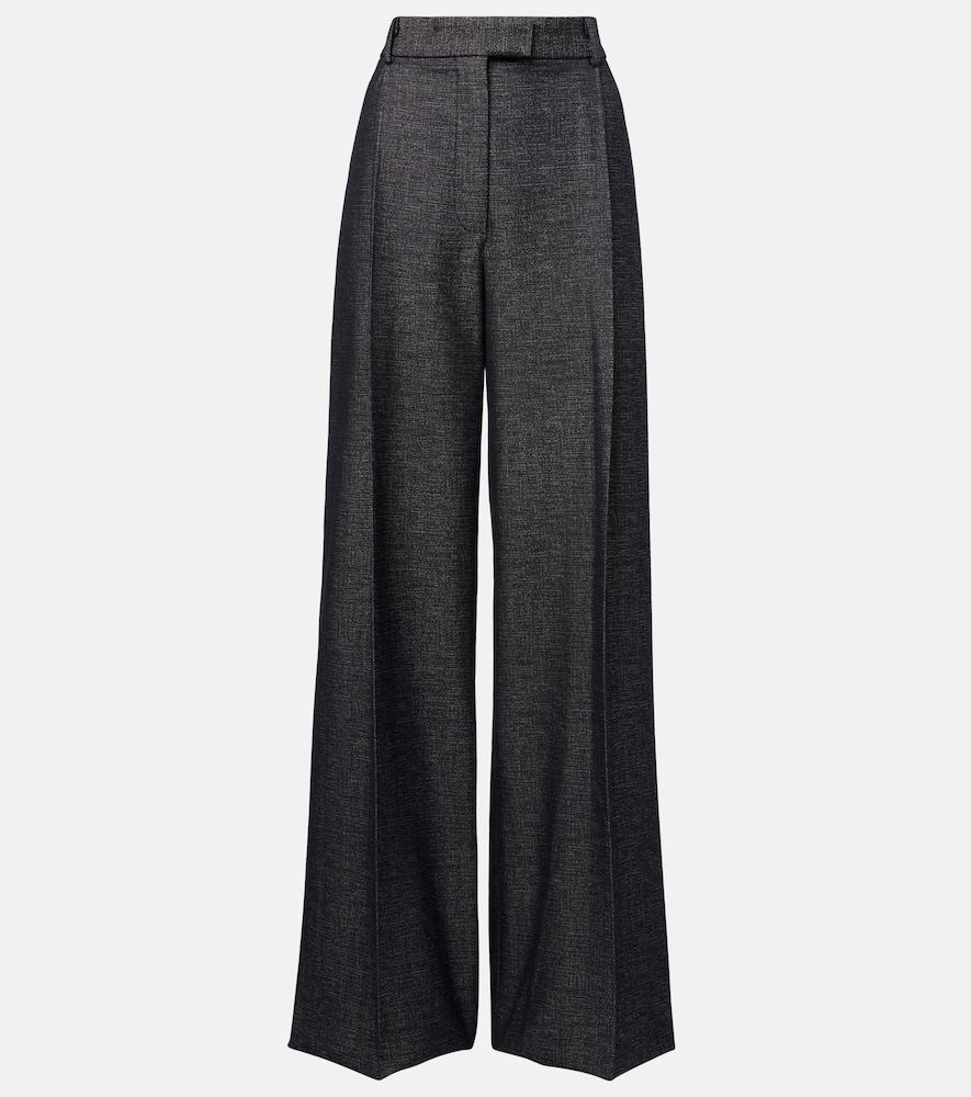 altuzarra jess cotton and silk wide-leg pants