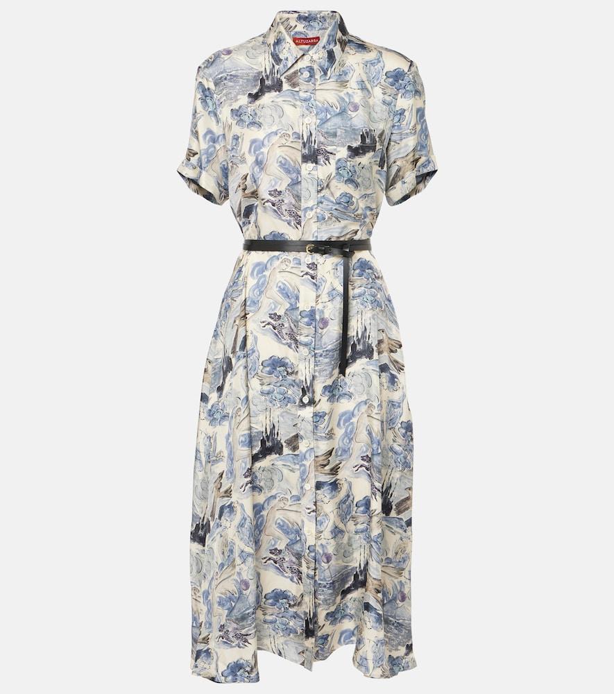 altuzarra kiera silk shirt dress
