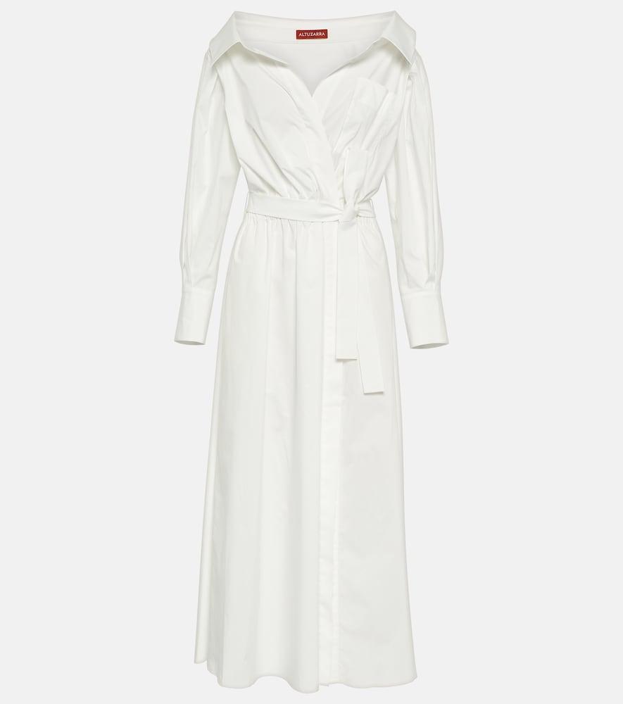 altuzarra lyddy cotton-blend wrap dress