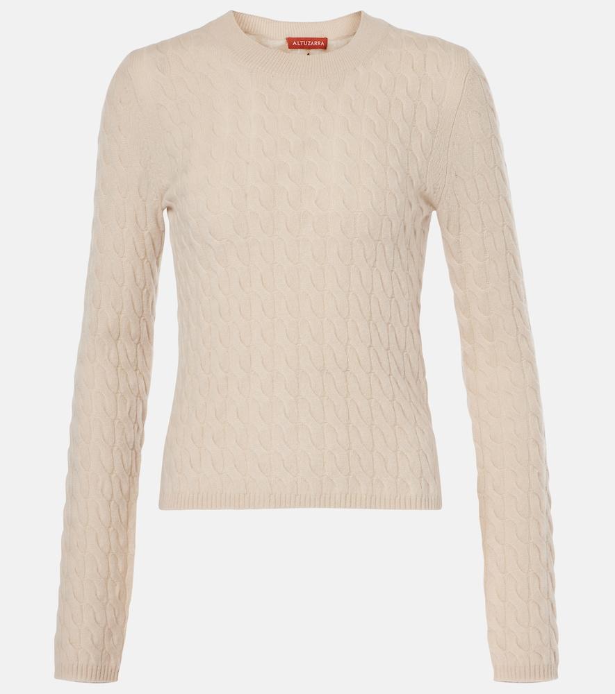 altuzarra milla cable-knit cashmere sweater