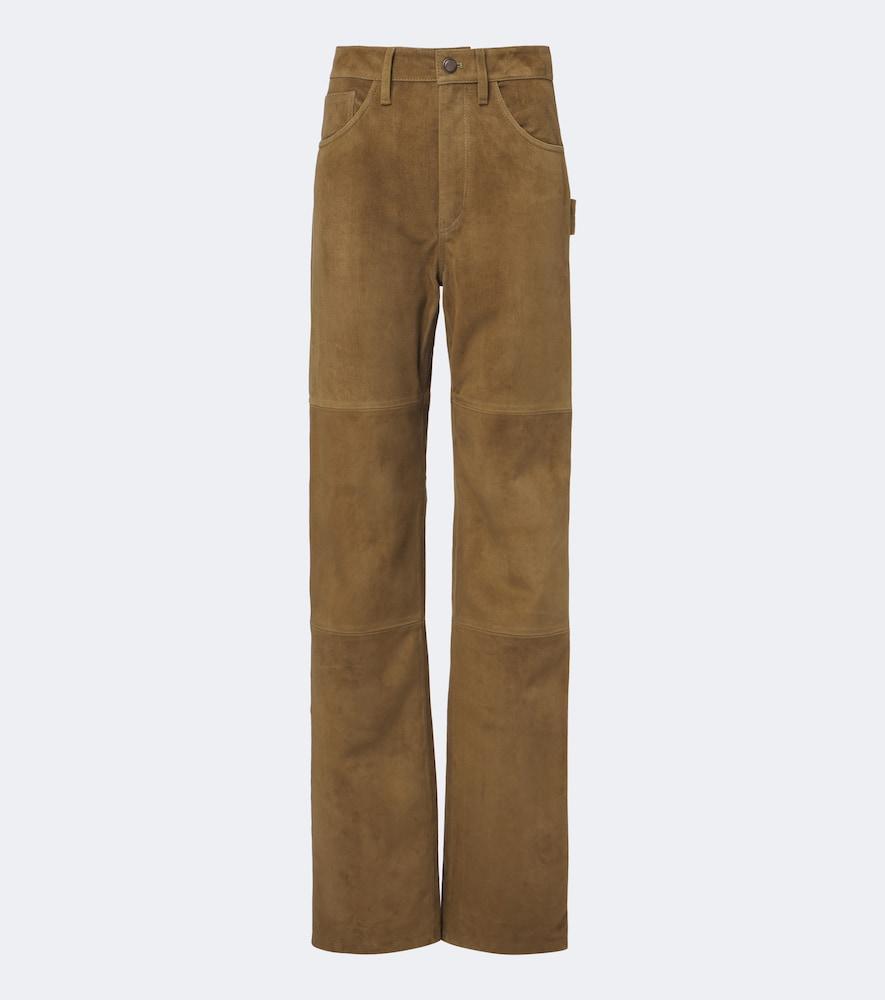 altuzarra mills suede straight pants