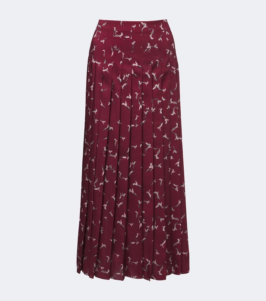 altuzarra monti printed pleated midi skirt