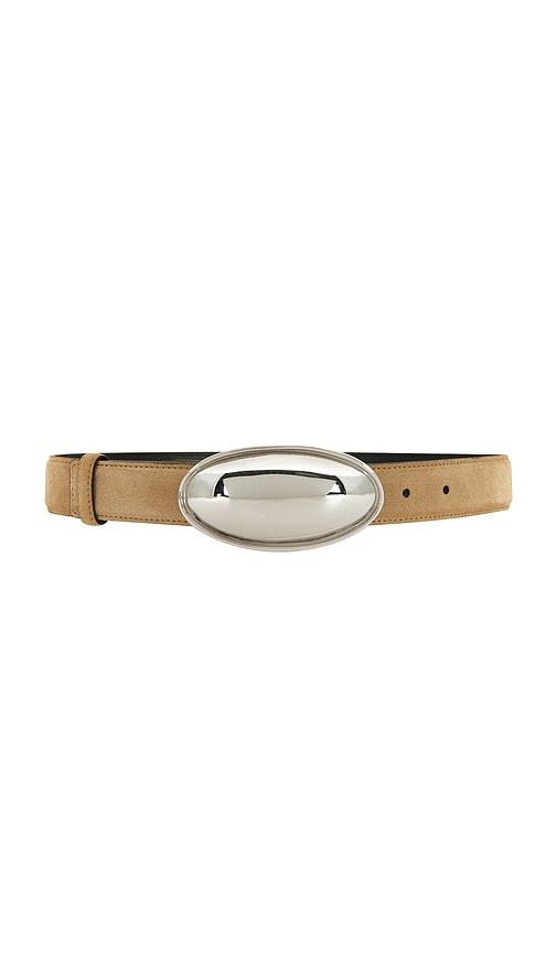 altuzarra oval plaque belt in tan. - size m (also in s)