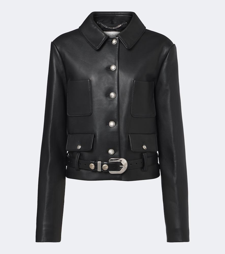 altuzarra simons leather jacket