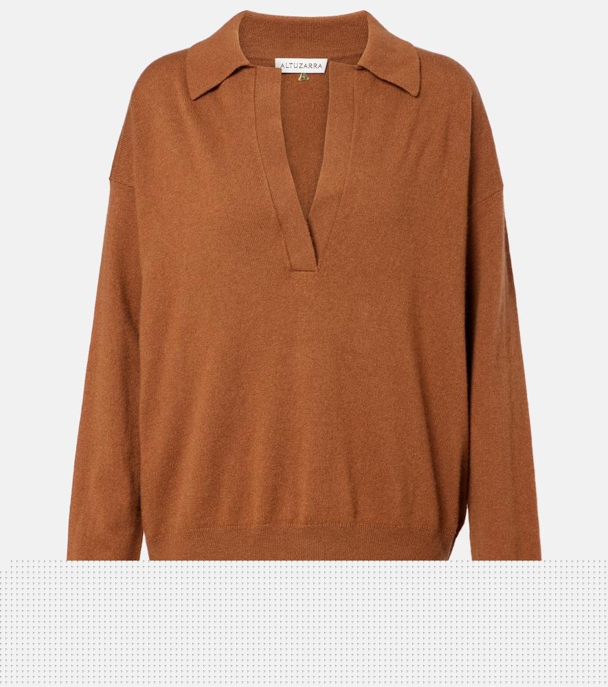 altuzarra zaq cashmere polo sweater