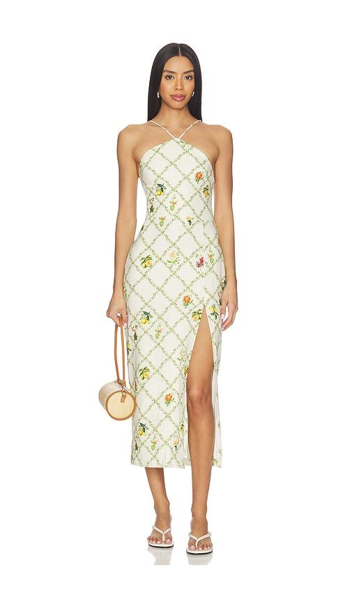 amanda uprichard abby midi dress in cream. - size s (also in xl)