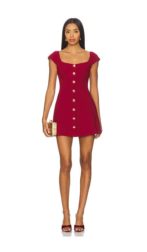 amanda uprichard abella dress in red. - size l (also in m, s, xl, xs)
