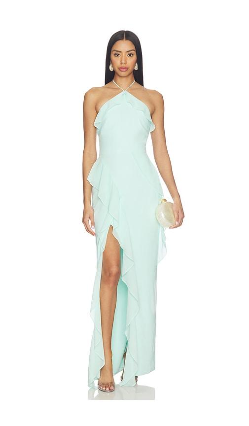 amanda uprichard alessandra maxi dress in baby blue. - size l (also in s, m)