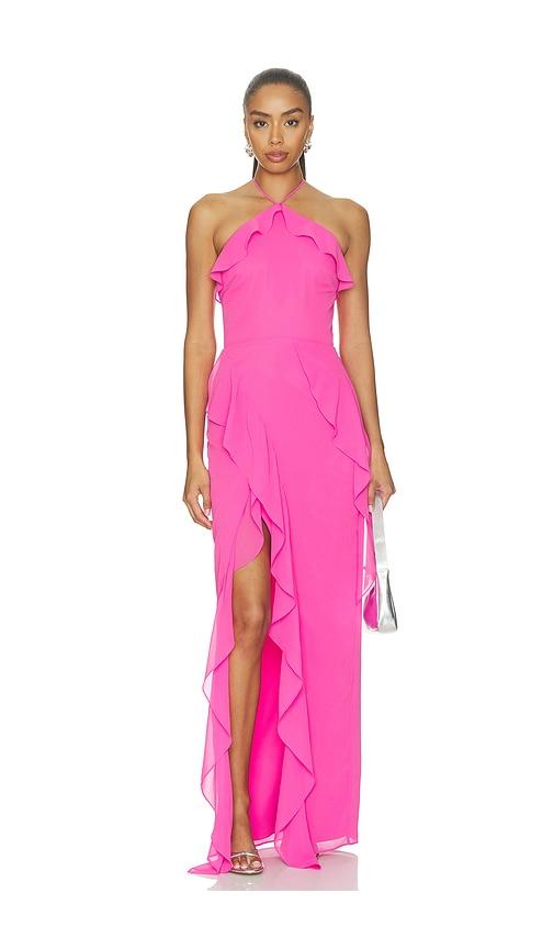 amanda uprichard alessandra maxi dress in pink. - size l (also in m, s, xs)