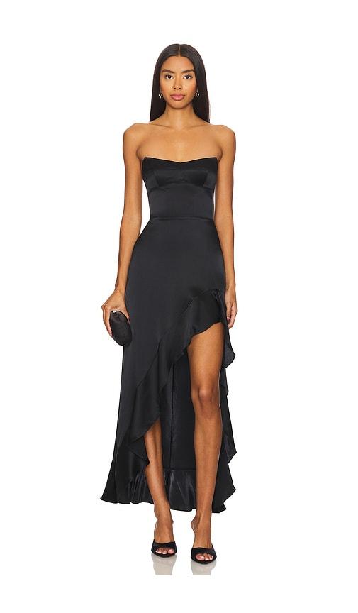 amanda uprichard alyse dress in black. - size l (also in m, s, xl, xs)