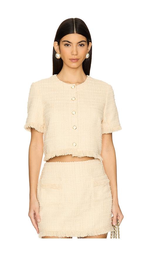amanda uprichard andrea top in beige. - size l (also in m, xl)