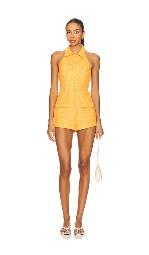 amanda uprichard archer playsuit in orange. - size l (also in xs, s, m)