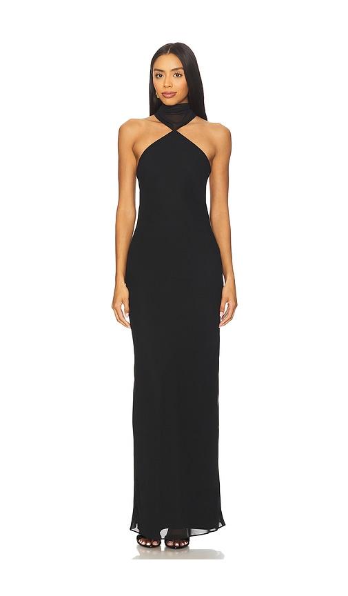 amanda uprichard ashton maxi dress in black. - size l (also in xs, s, m, xl)