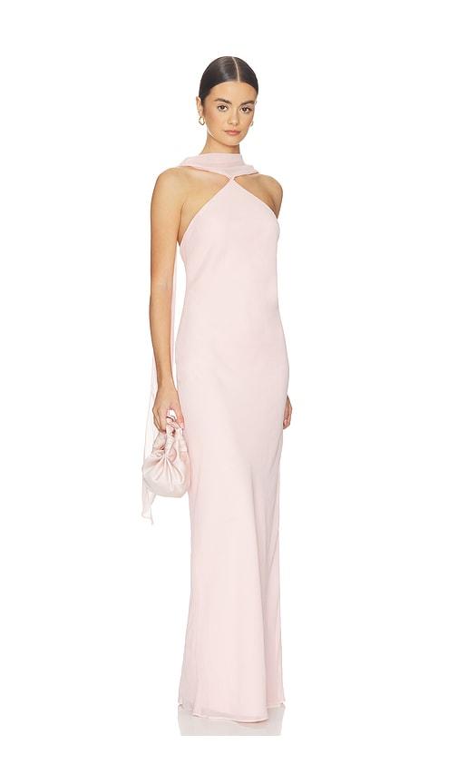 amanda uprichard ashton maxi dress in rose. - size l (also in xs, s, m, xl)