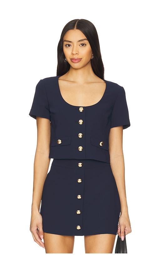 amanda uprichard benton top in navy. - size m (also in s)