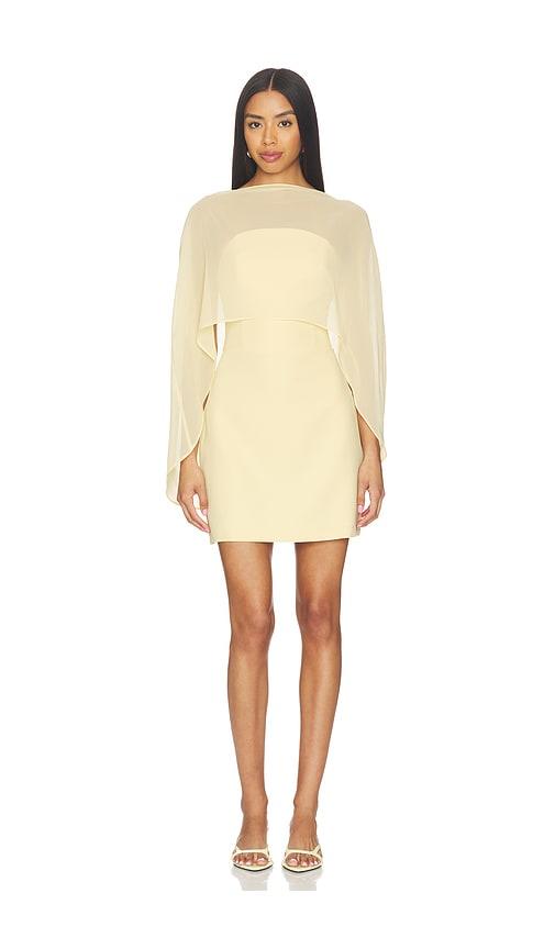 amanda uprichard berkshire mini dress in yellow. - size m (also in s)