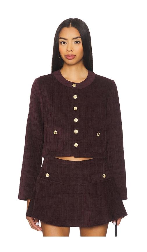 amanda uprichard braswell jacket in burgundy. - size m (also in s, xs)