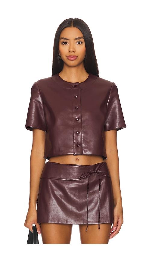 amanda uprichard braswell top in burgundy. - size m (also in xs, s, l, xl)