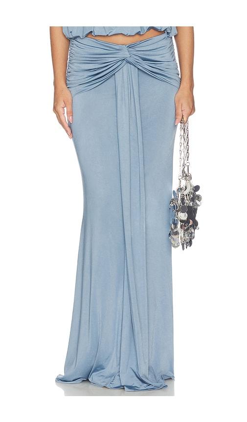 amanda uprichard breana maxi skirt in blue. - size l (also in s, xs, m, xl)