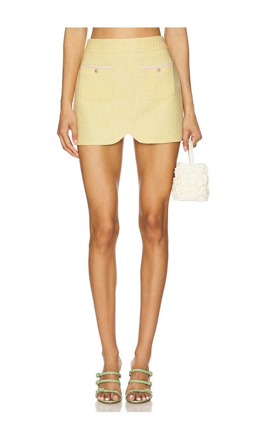 amanda uprichard caligari skirt in yellow. - size l (also in m, xl)