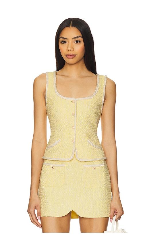 amanda uprichard caligari vest in yellow. - size l (also in xs, m, xl)