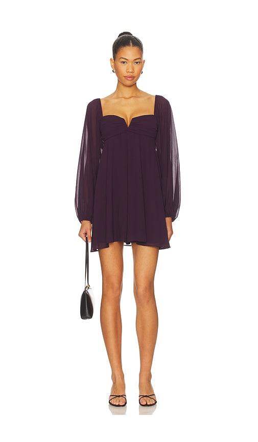 amanda uprichard carrie dress in purple. - size s (also in xs)