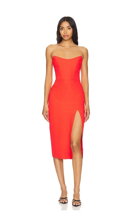 amanda uprichard chamberlain dress in red. - size l (also in s)