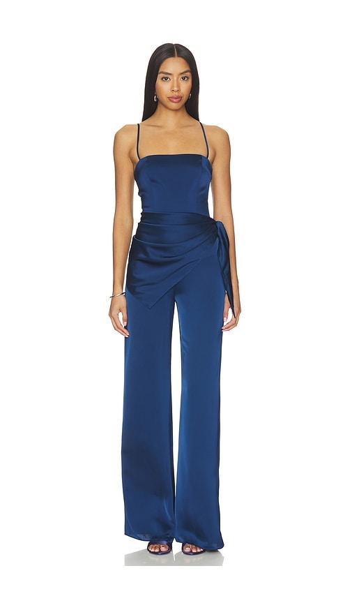 amanda uprichard cheryl jumpsuit in navy. - size m (also in xs, s)