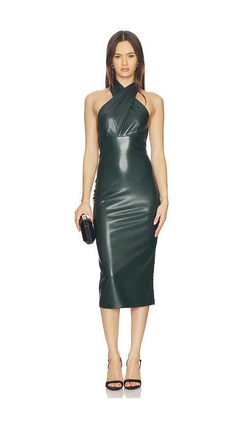 amanda uprichard conchita dress in dark green. - size m (also in xs)
