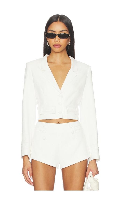 amanda uprichard courtney jacket in ivory. - size l (also in s, xs, m, xl)