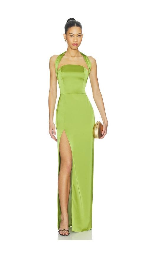 amanda uprichard cynthia gown in green. - size l (also in xs, s, m)