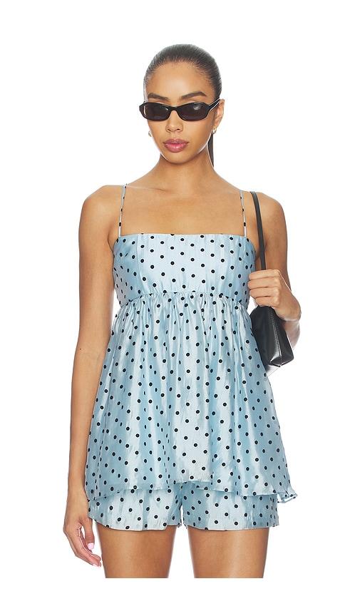 amanda uprichard cyra top in baby blue. - size m (also in s, xl, xs)