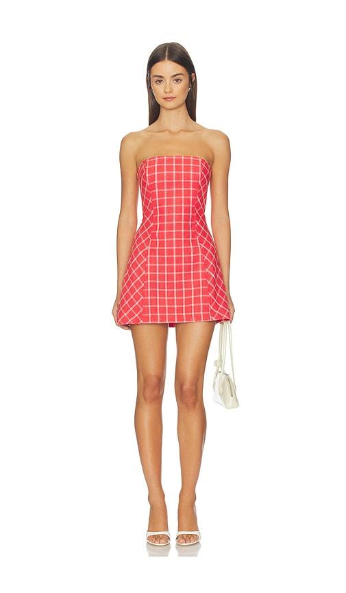 amanda uprichard daisy romper in red. - size l (also in xl)