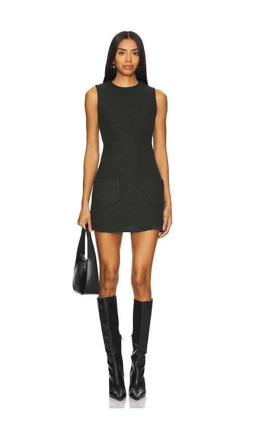 amanda uprichard delia dress in dark green. - size l (also in s, xs)