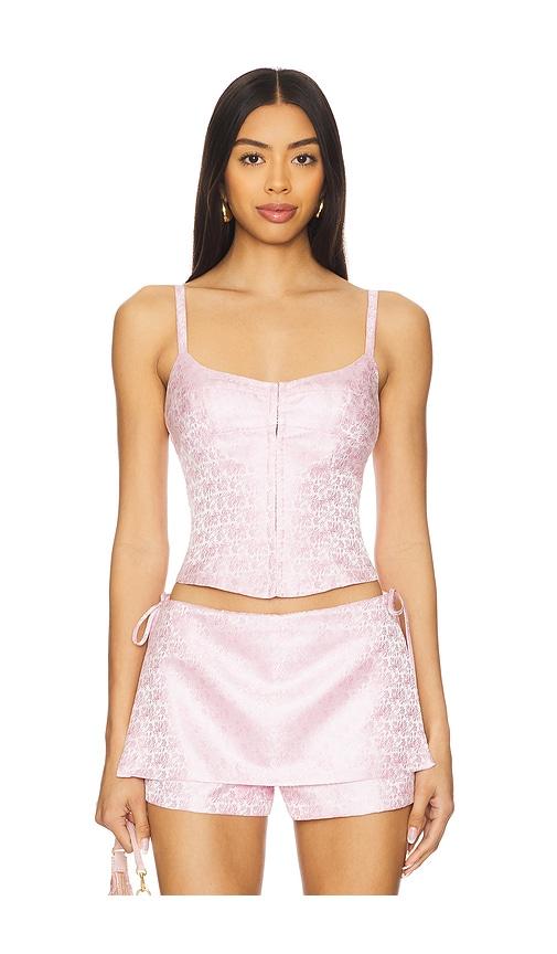 amanda uprichard deserae top in pink. - size l (also in m, s, xl, xs)