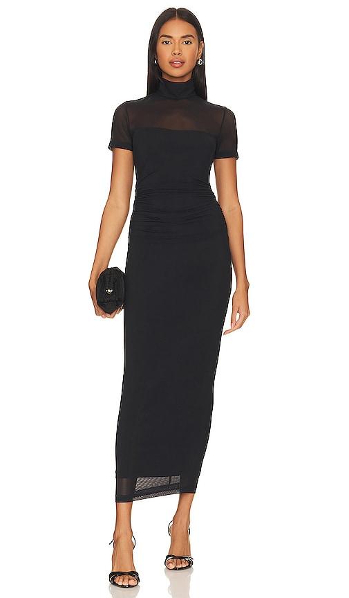 amanda uprichard dominique midi dress in black. - size m (also in s, xs)