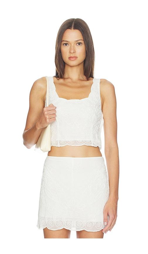 amanda uprichard elisha top in white. - size m (also in xs, s)