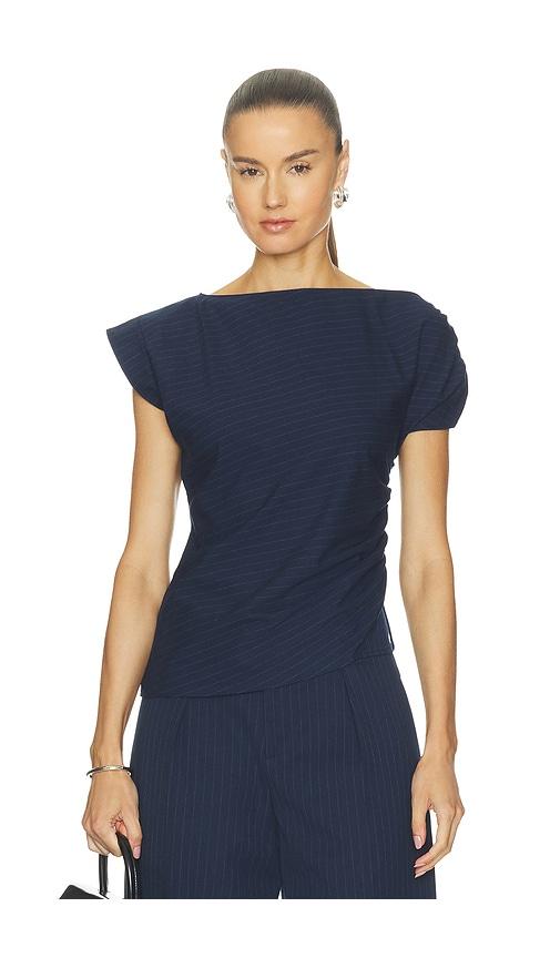amanda uprichard elroy top in navy. - size l (also in m, s, xl, xs)