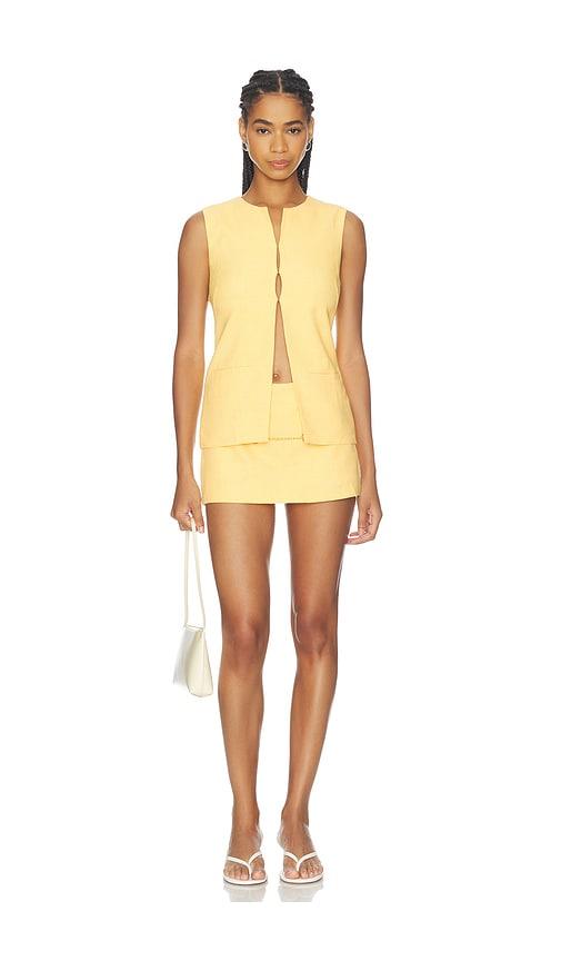 amanda uprichard emsley romper in yellow. - size l (also in m, s, xl, xs)
