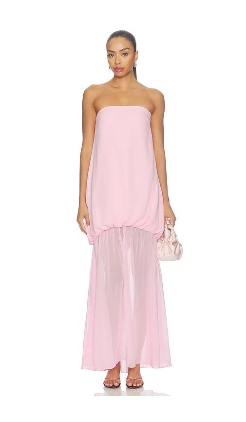 amanda uprichard esme gown in pink. - size l (also in m, s, xl, xs)