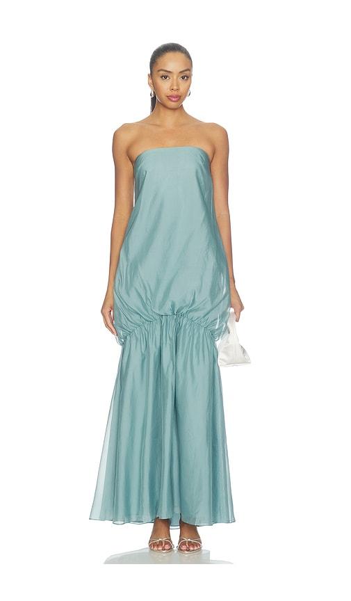 amanda uprichard esme maxi dress in blue. - size l (also in m, s, xl, xs)