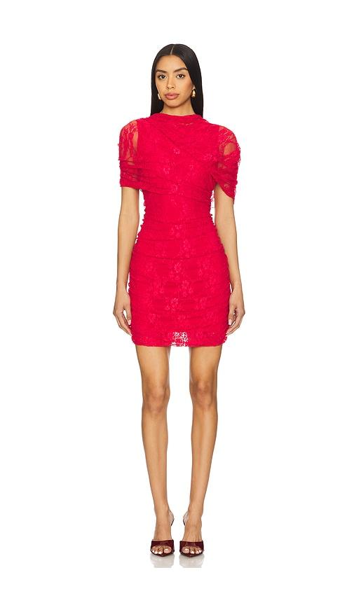 amanda uprichard evianna dress in red. - size s (also in xs)