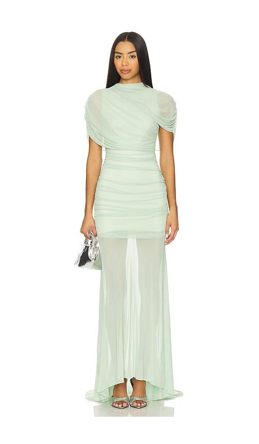 amanda uprichard evianna gown in green. - size m (also in xs, s)